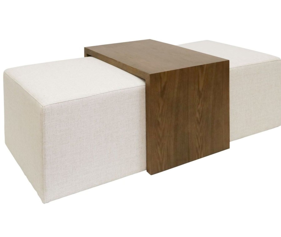 Furniture | Banyan Home Noel Ottoman Table - Oatmeal