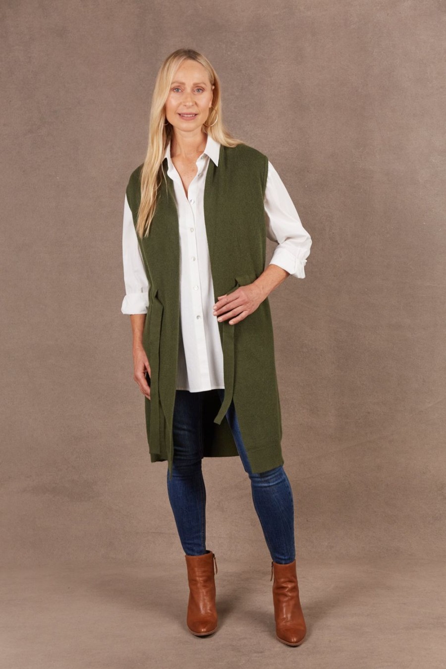 Jackets, Coats & Vests | Eb & Ive Nawi Vest - Olive