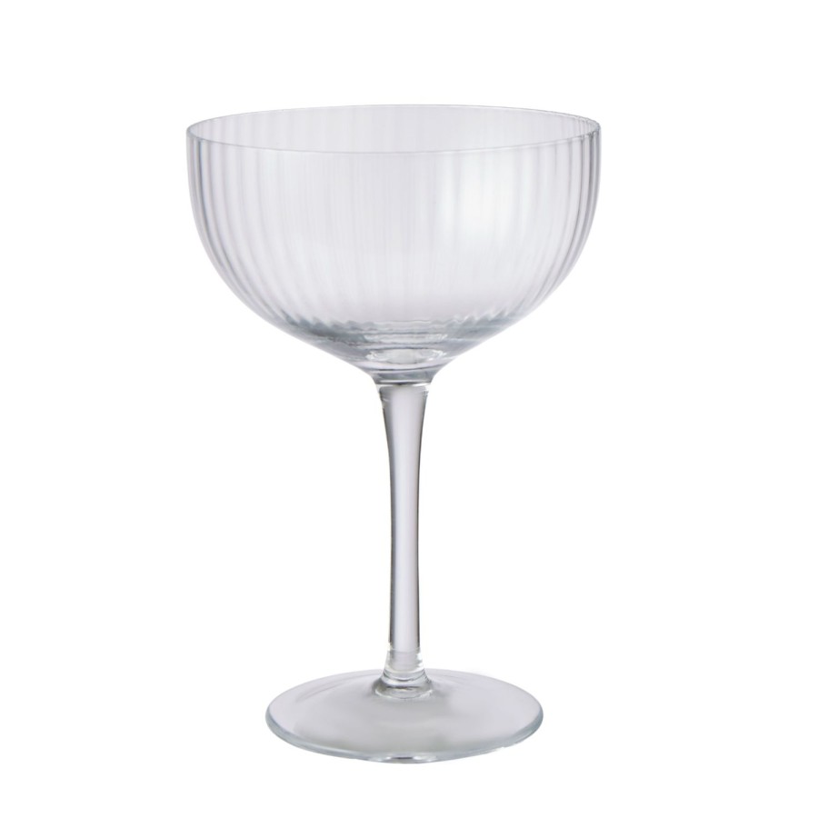 Dining & Entertaining | Davis & Waddell Ribbed Coupe Glass Set/4