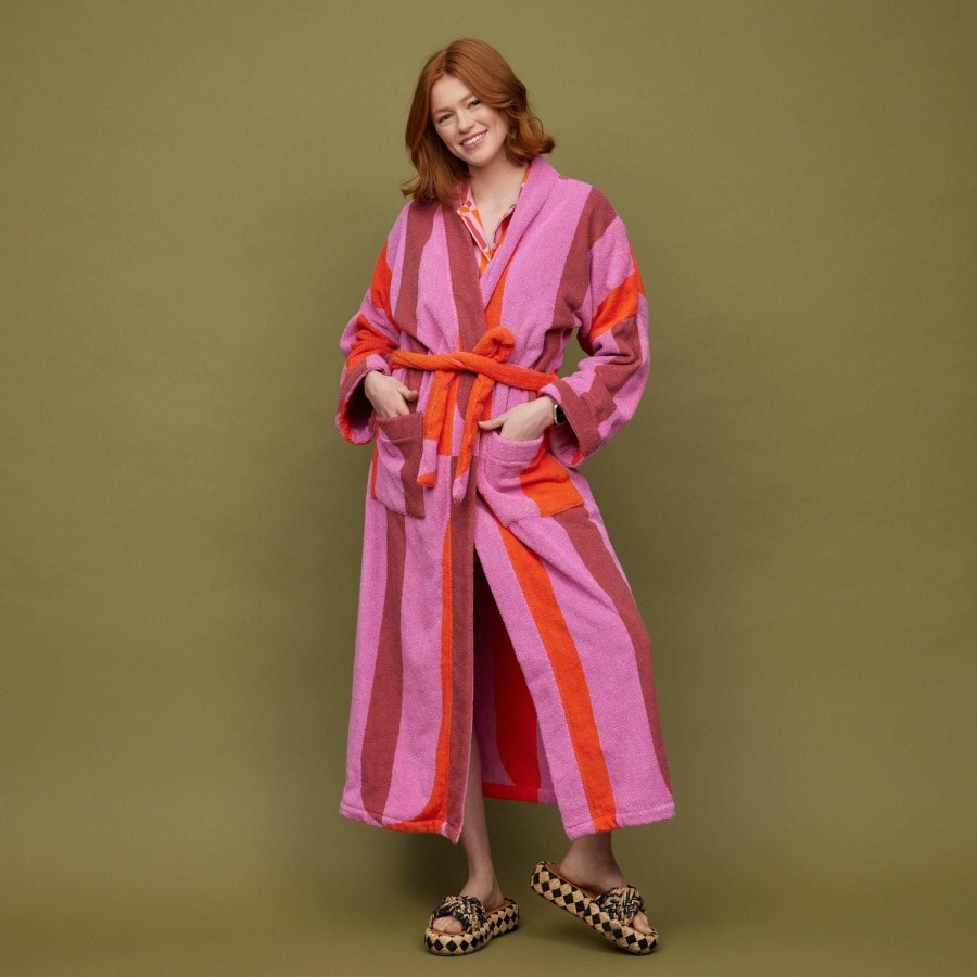 Sleepwear & Robes | Sage & Clare Redondo Towelling Robe - Dahlia