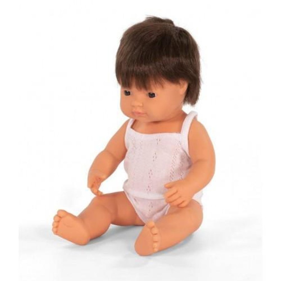 Toys | Miniland Baby Doll Caucasian Brunette Boy - 38Cm