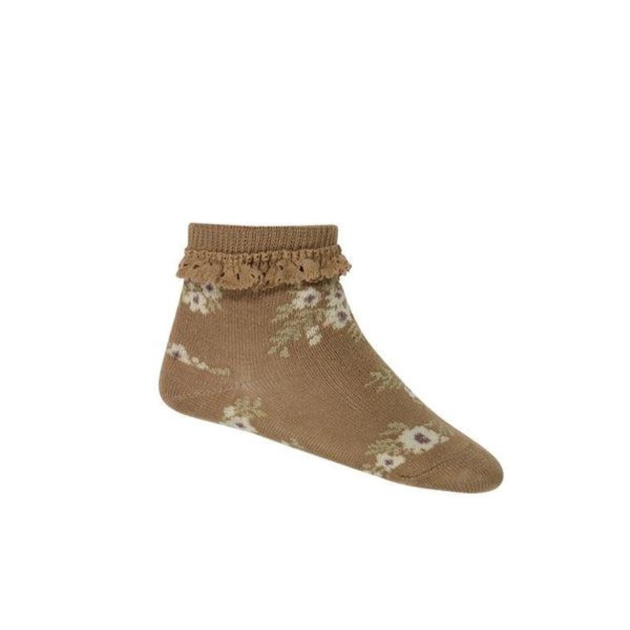 Shoes & Socks | Jamie Kay Jacquard Floral Sock - Caramel Cream