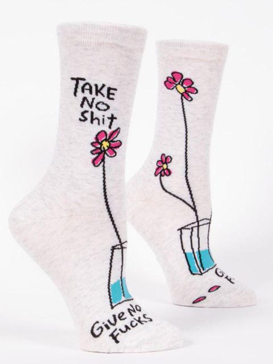 Fun & Games | Blue Q Take No Shit Give No Fucks Women'S Crew Socks