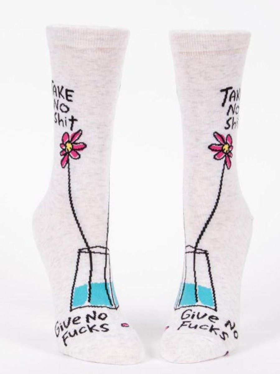 Fun & Games | Blue Q Take No Shit Give No Fucks Women'S Crew Socks