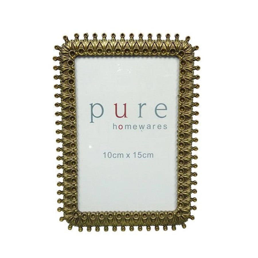 Decor Items | Pure Homewares Laura Gold Pewter Frame With Frill