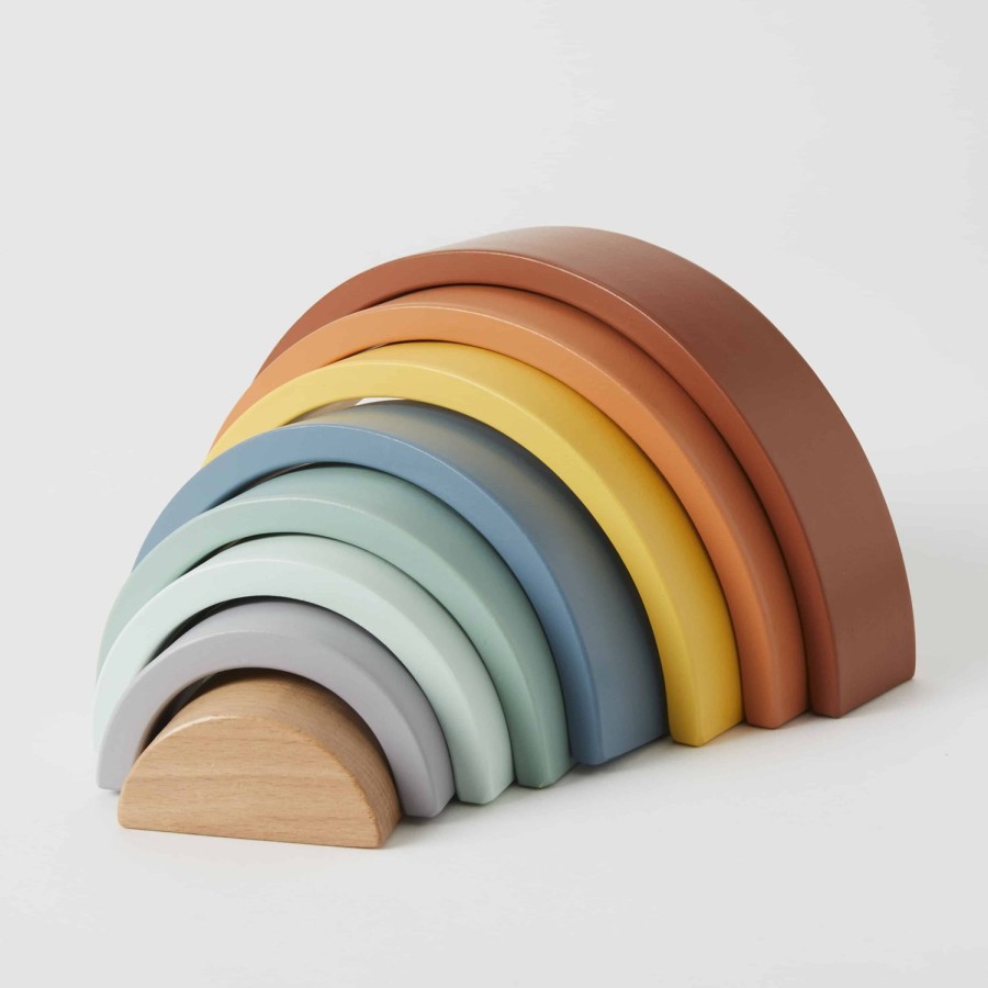 Toys | Pilbeam Living Rainbow Stacker - Earthy