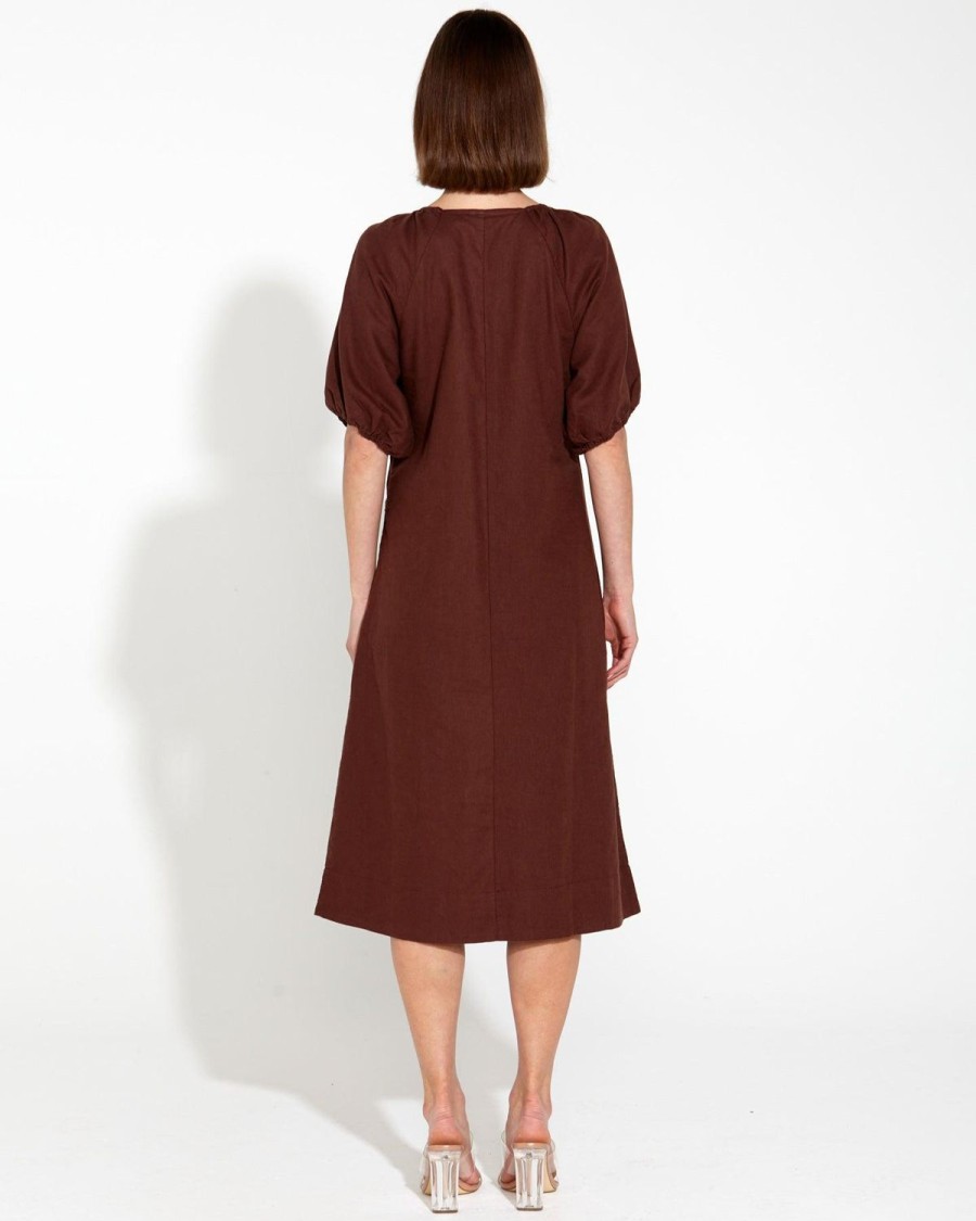 Dresses | Fate + Becker Storyteller Keyhole Midi Dress - Chocolate