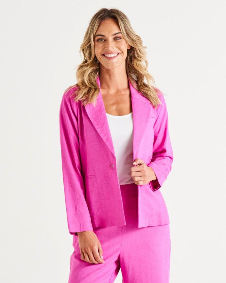 Jackets, Coats & Vests | Betty Basics Lisset Blazer - Azalea