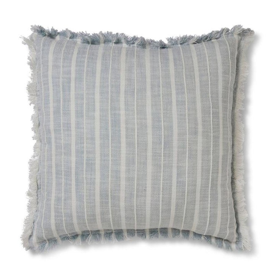 Soft Furnishings | Madras Link Swansea Light Blue Woven Stripe Cushion 50X50Cm