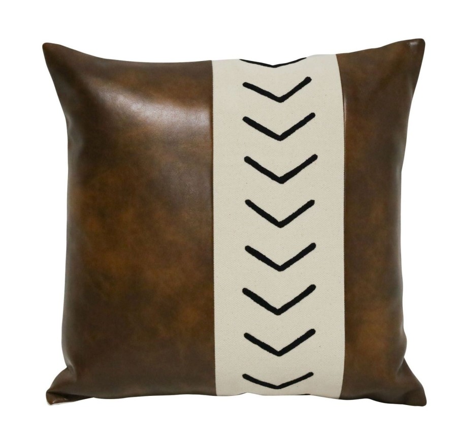 Soft Furnishings | Robert Mark Cena Leather & Cotton Cushion 45X45Cm