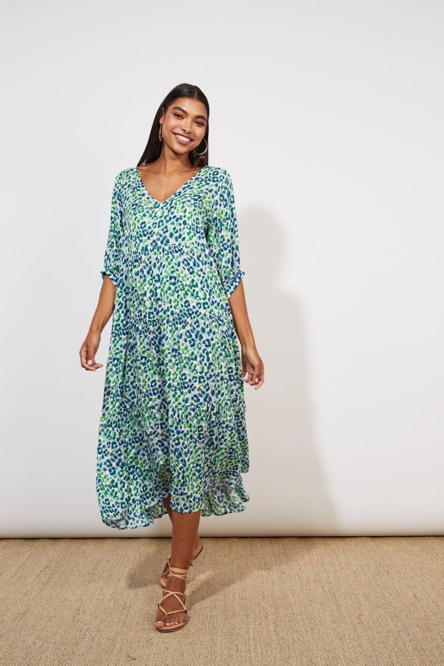 Dresses | Haven Lamu Tiered Maxi - Savanna Blue