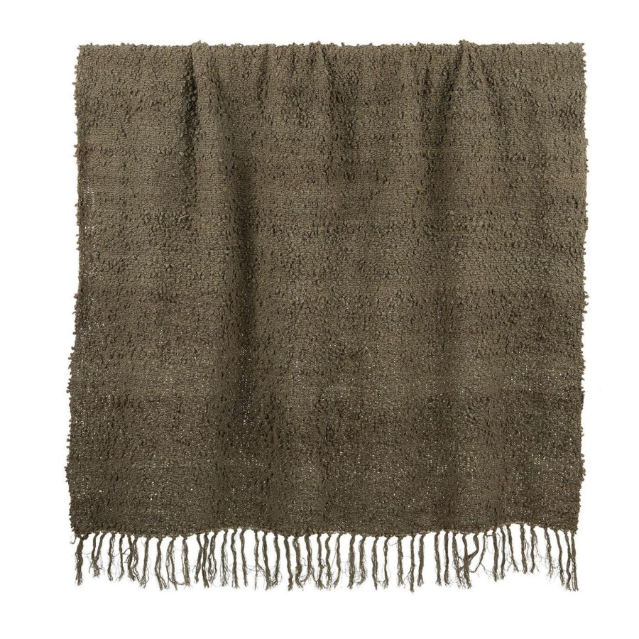 Soft Furnishings | Coast To Coast Home Burbuja Cotton Blend Throw 125X150Cm Olive