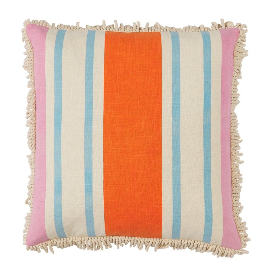 Soft Furnishings | PLAY by Sage & Clare Tishy Fringe Cushion Dahlia