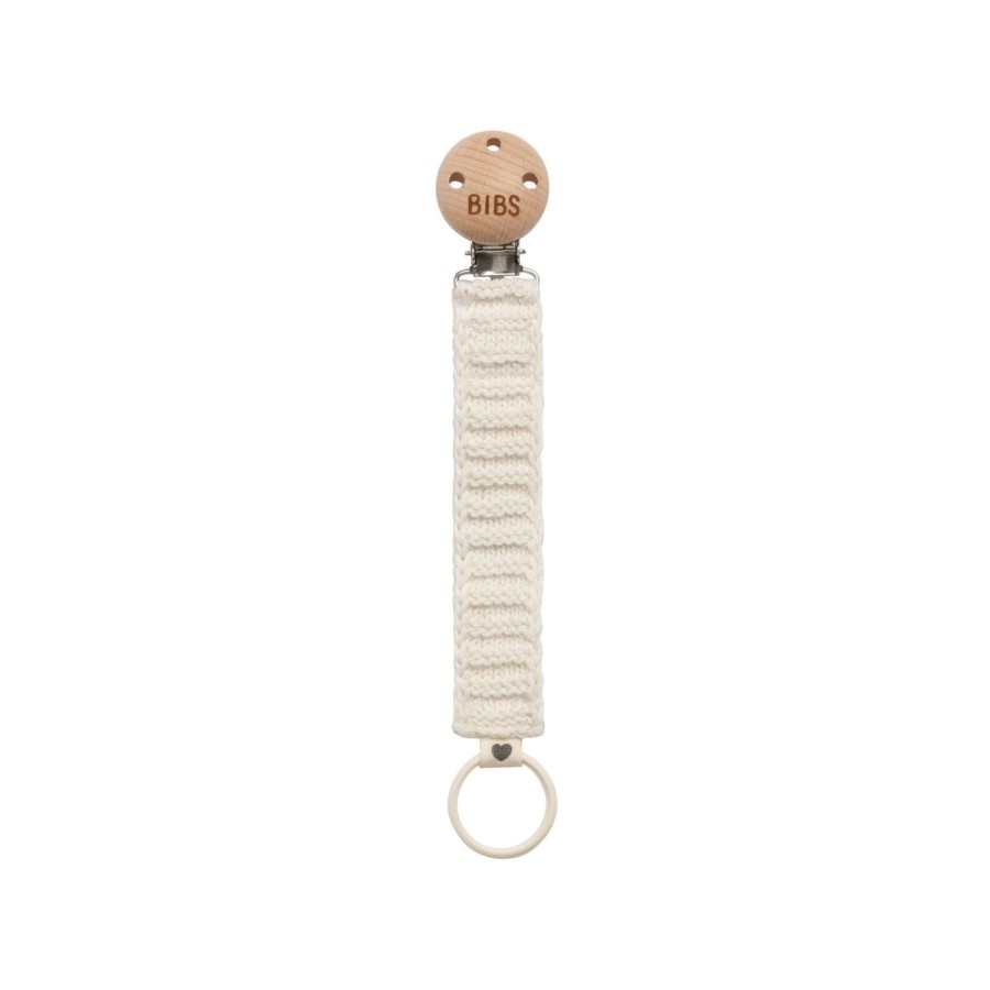 Nursery & Nurture | BIBS Knitted Pacifier Clip - Ivory