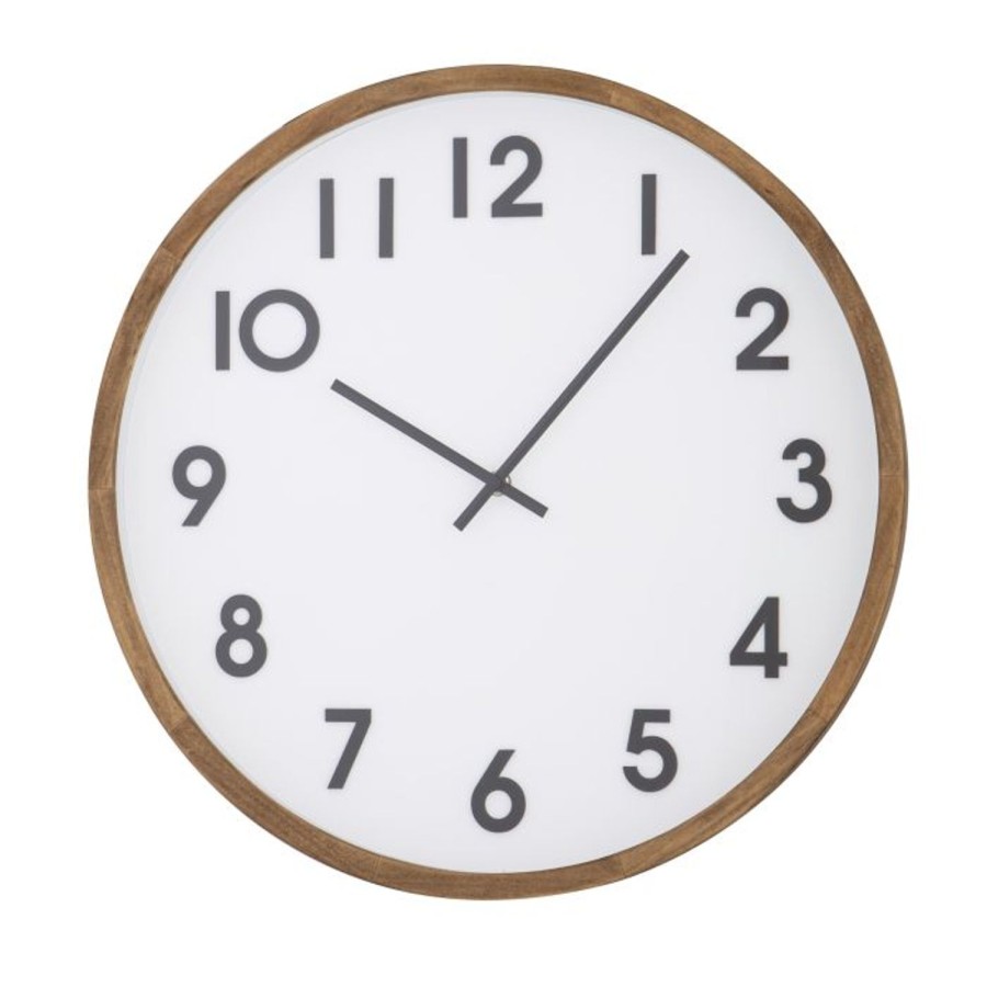 Wall Decor | Amalfi Leonard Wall Clock 41.5Cm - Brown/White/Black