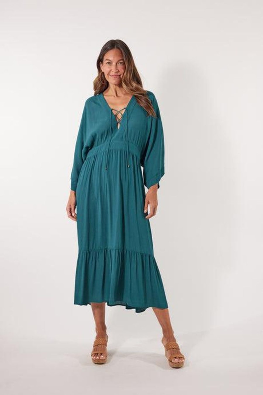 Dresses | Isle Of Mine Botanical Relax Dress - Teal