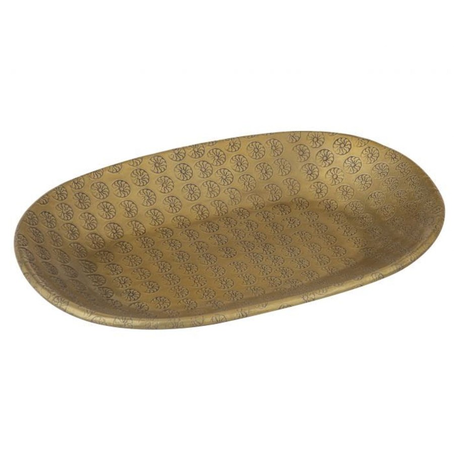 Dining & Entertaining | Davis & Waddell Ravi Oval Serving Dish - Gold