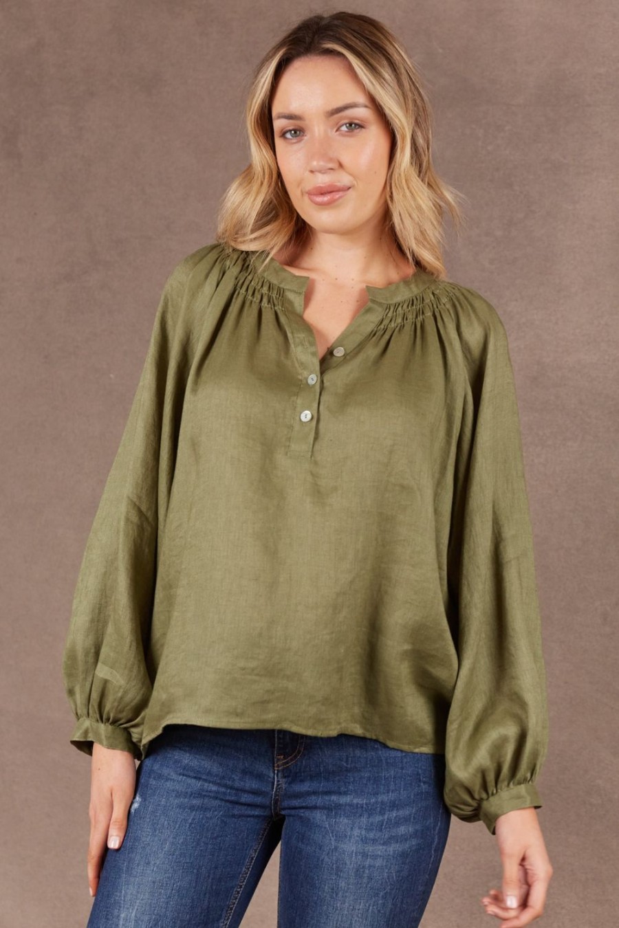 Tops | Eb & Ive Nama Blouse - Fern