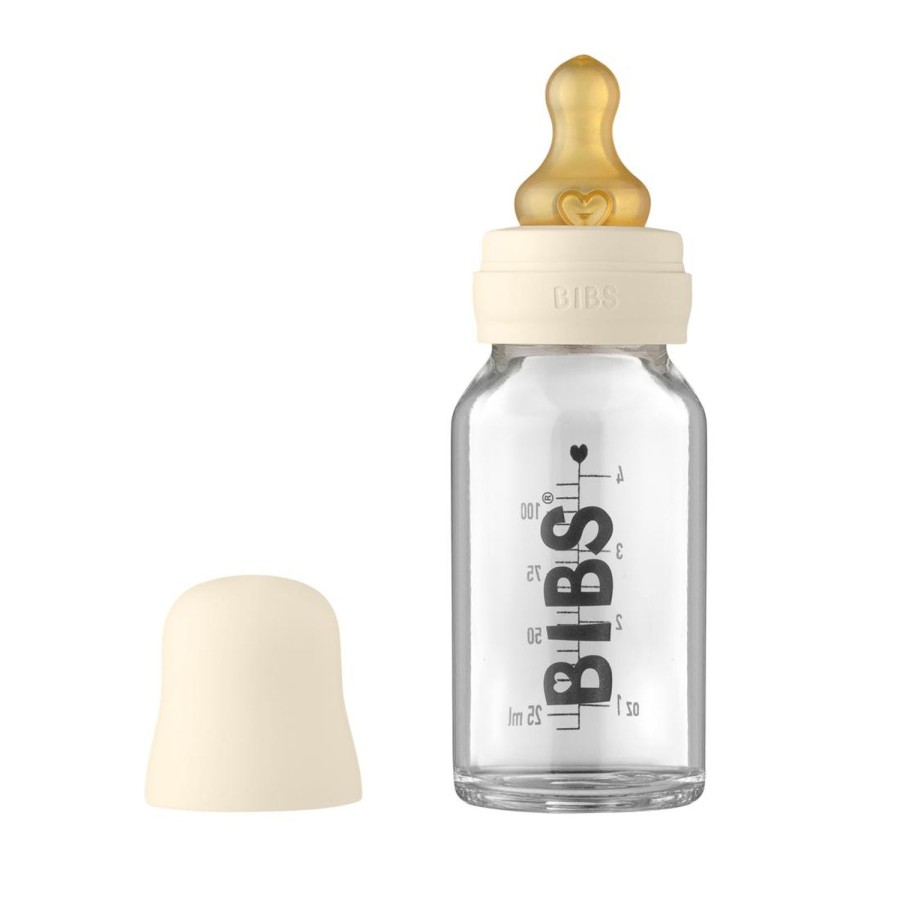 Nursery & Nurture | BIBS 110Ml Glass Bottle Set - Ivory