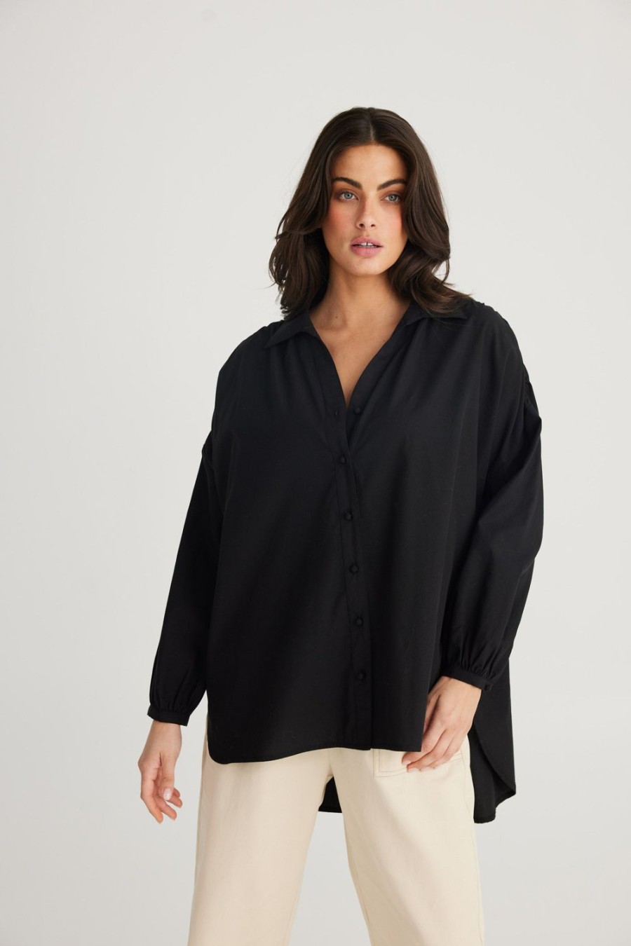 Tops | Talisman Josie Shirt - Black