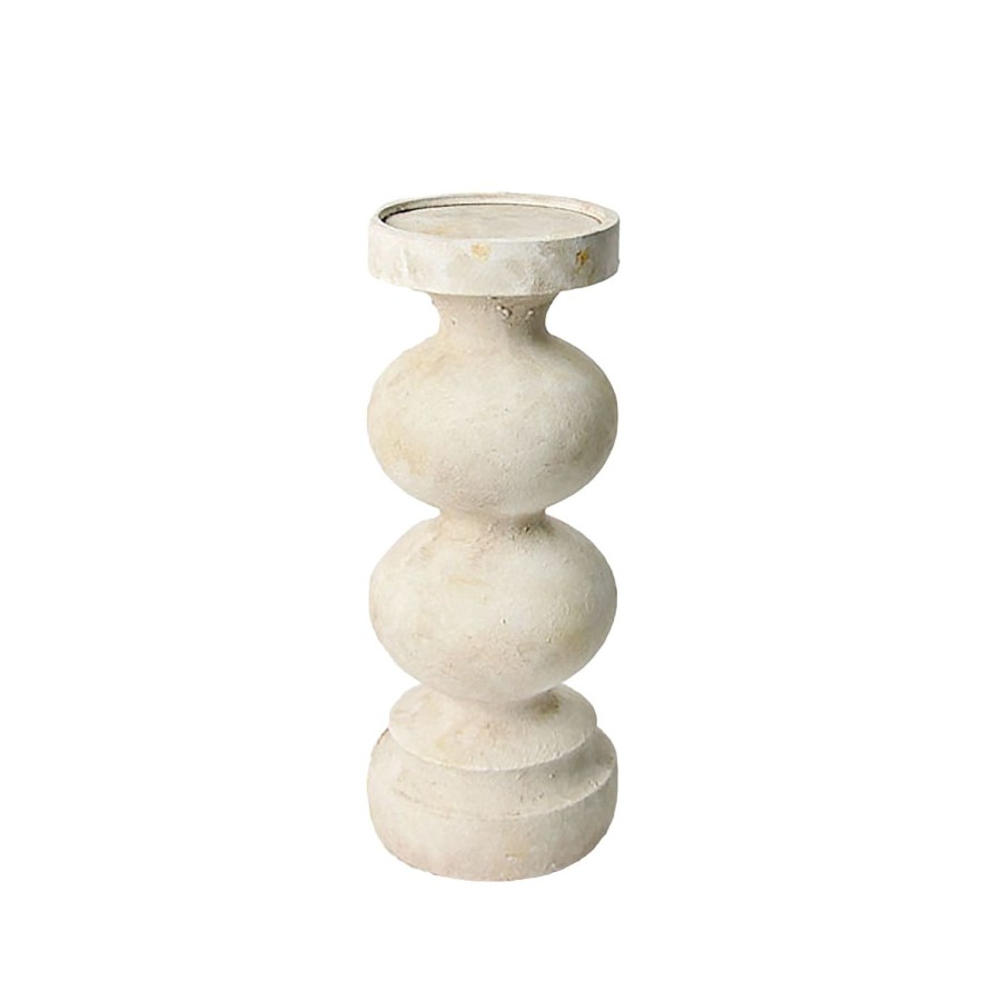 Decor Items | Amalfi Bordon Candleholder Beige 28.5Cm