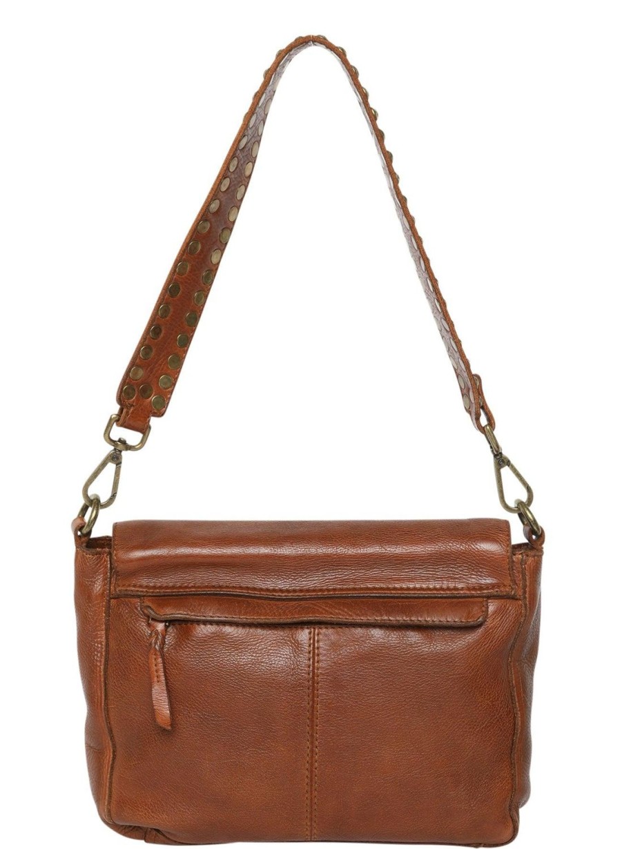 Bags & Clutches | Modapelle Vintage Leather Cross Body/Shoulder Bag - Tan