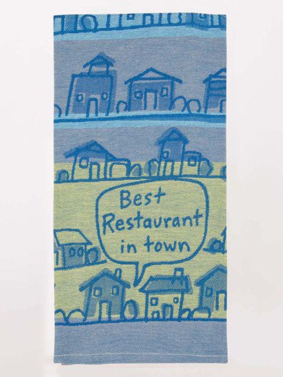 Fun & Games | Blue Q Best Restaurant In Town Dish Towel