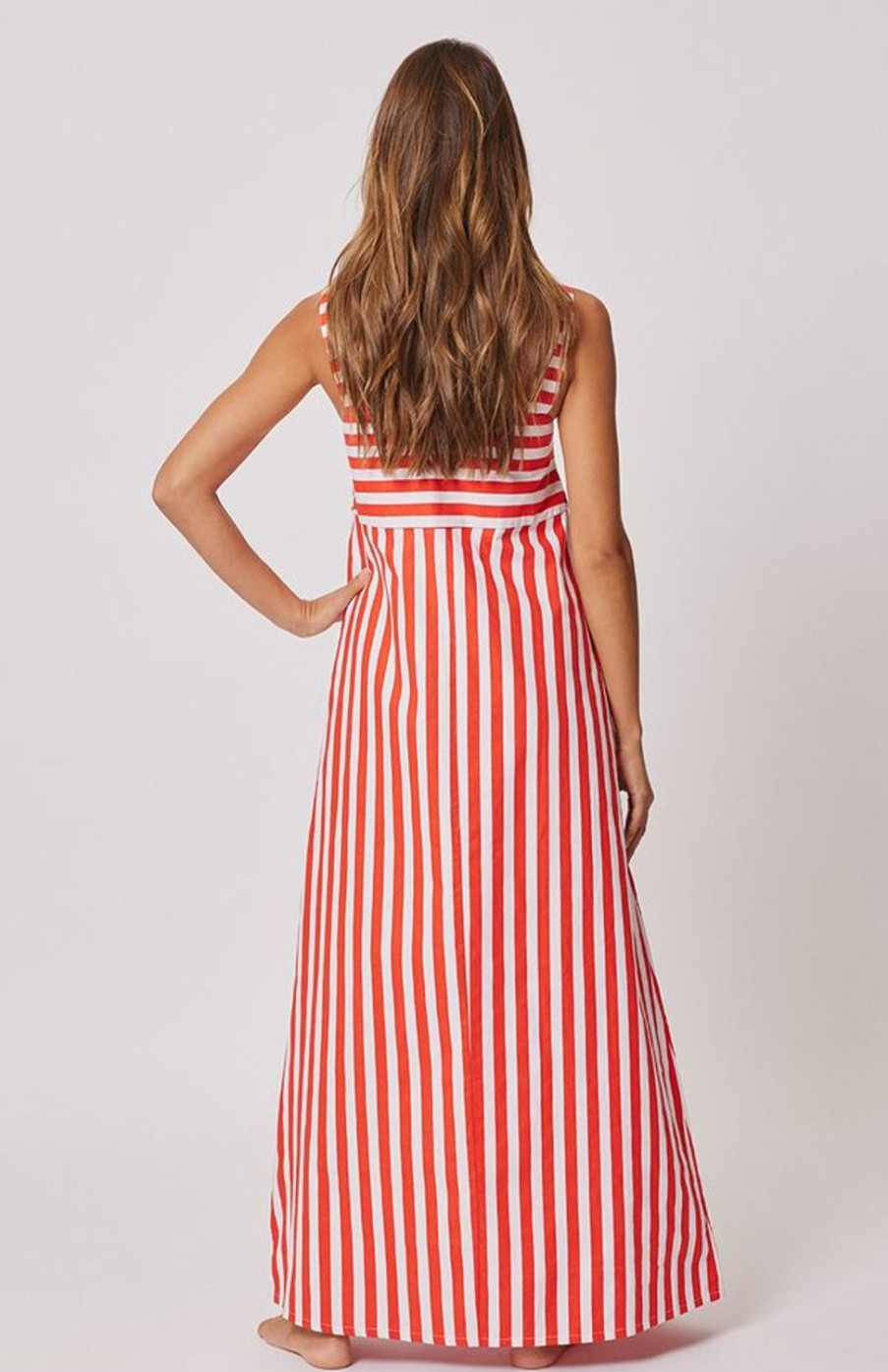 Dresses | Cartel & Willow Sara Maxi Dress - Campari Stripe