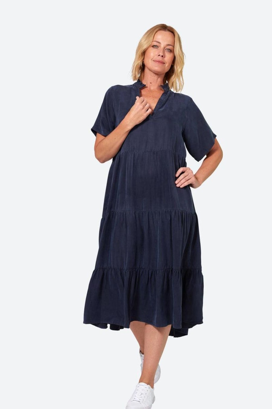 Dresses | Eb & Ive Elixir Tiered Dress - Sapphire