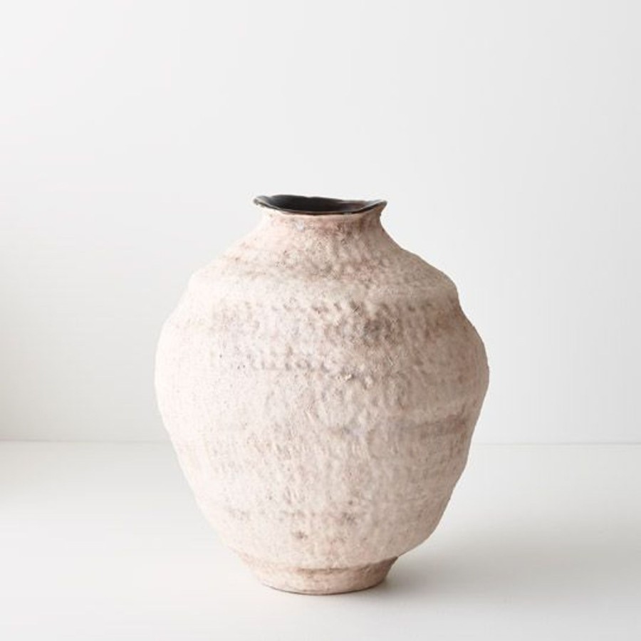 Pots, Planters & Vases | Floral Interiors Pot Sierra 30X25Cm - Coffee Cream