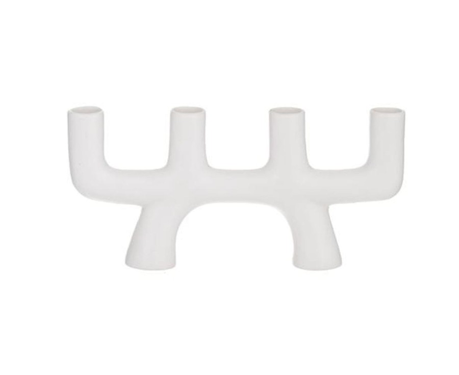 Decor Items | Amalfi Cascade Candle Holder - White