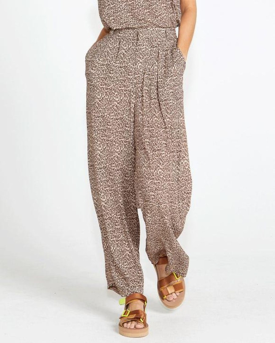 Pants | SASS Scarlett Wide Leg Pant - Micro Leopard