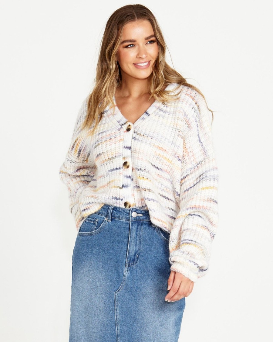 Knitwear & Jumpers | SASS Pepper Space Cardi - Rainbow Marle