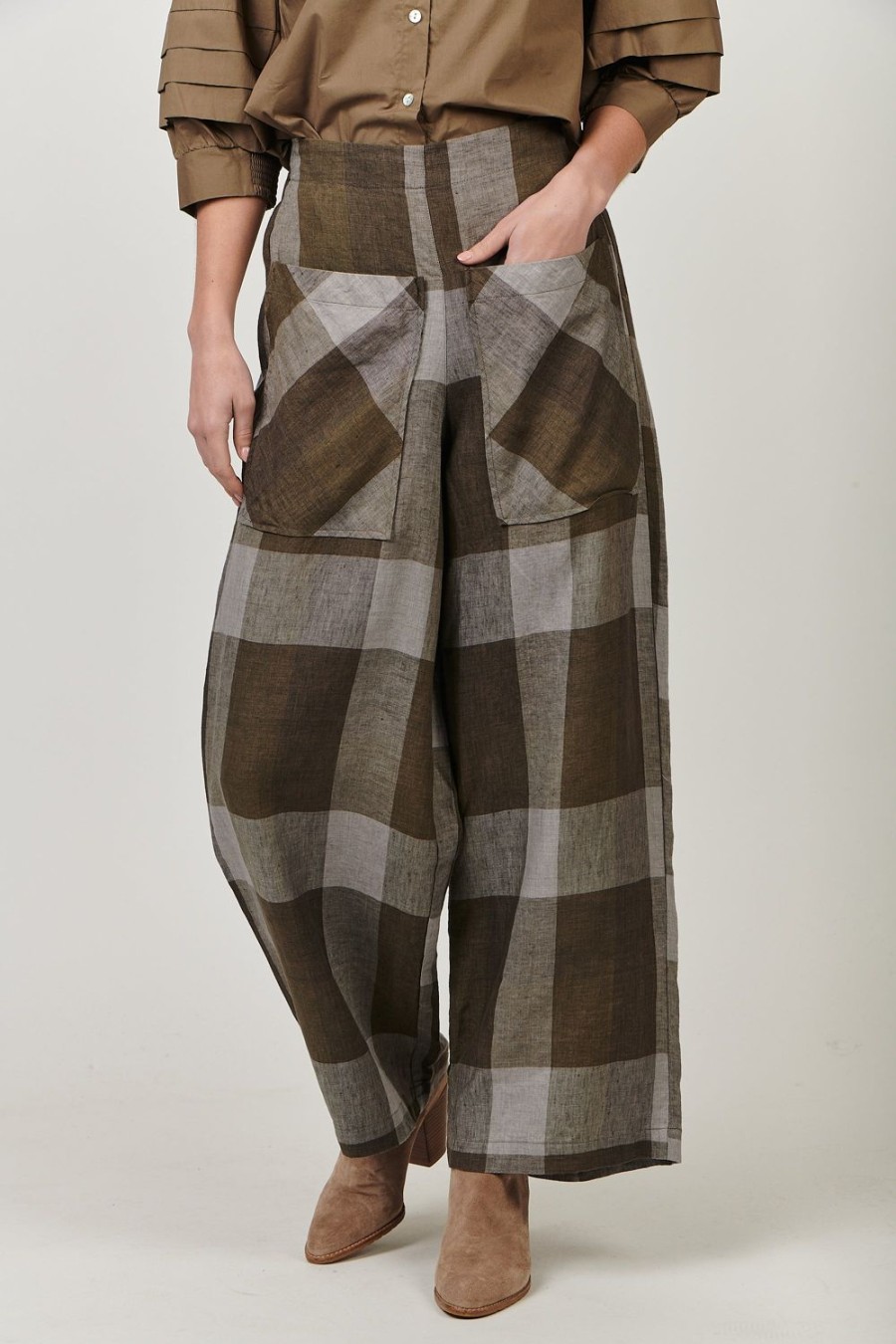 Pants | Naturals by O&J Linen Pants - Breen Plaid