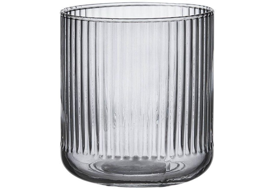 Dining & Entertaining | Ladelle Zephyr Ribbed Charcoal Glass Tumbler