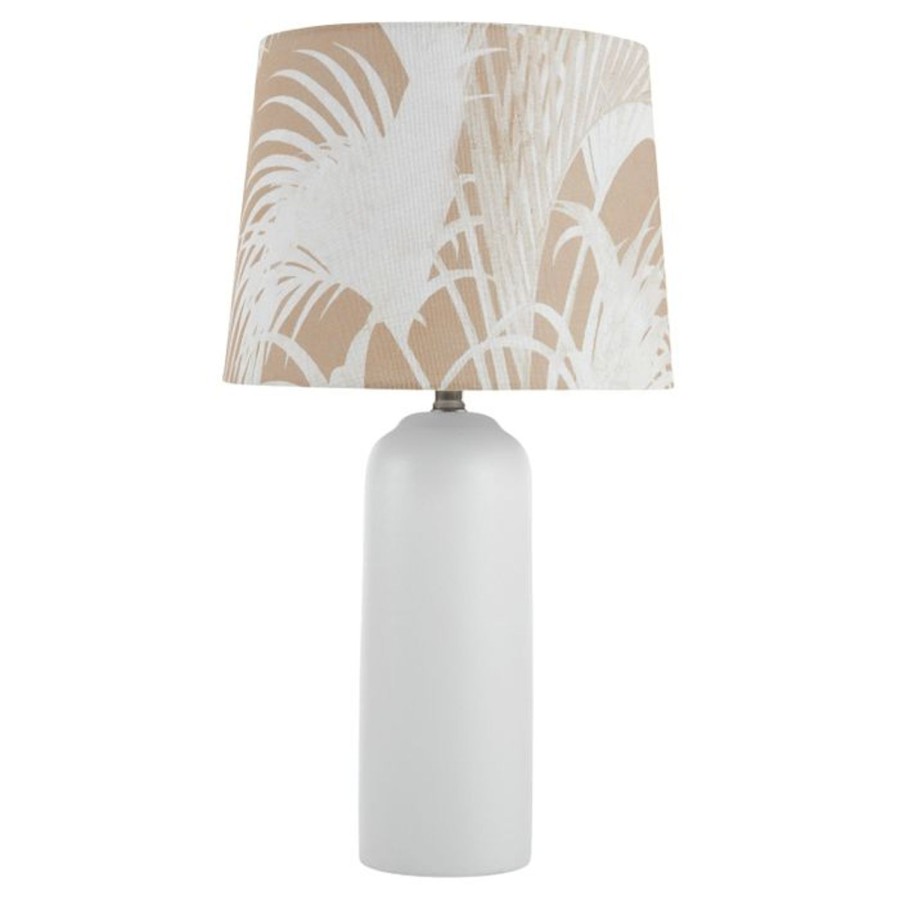 Lighting | Coast To Coast Home Fraser Ceramic Lamp - White/Natural