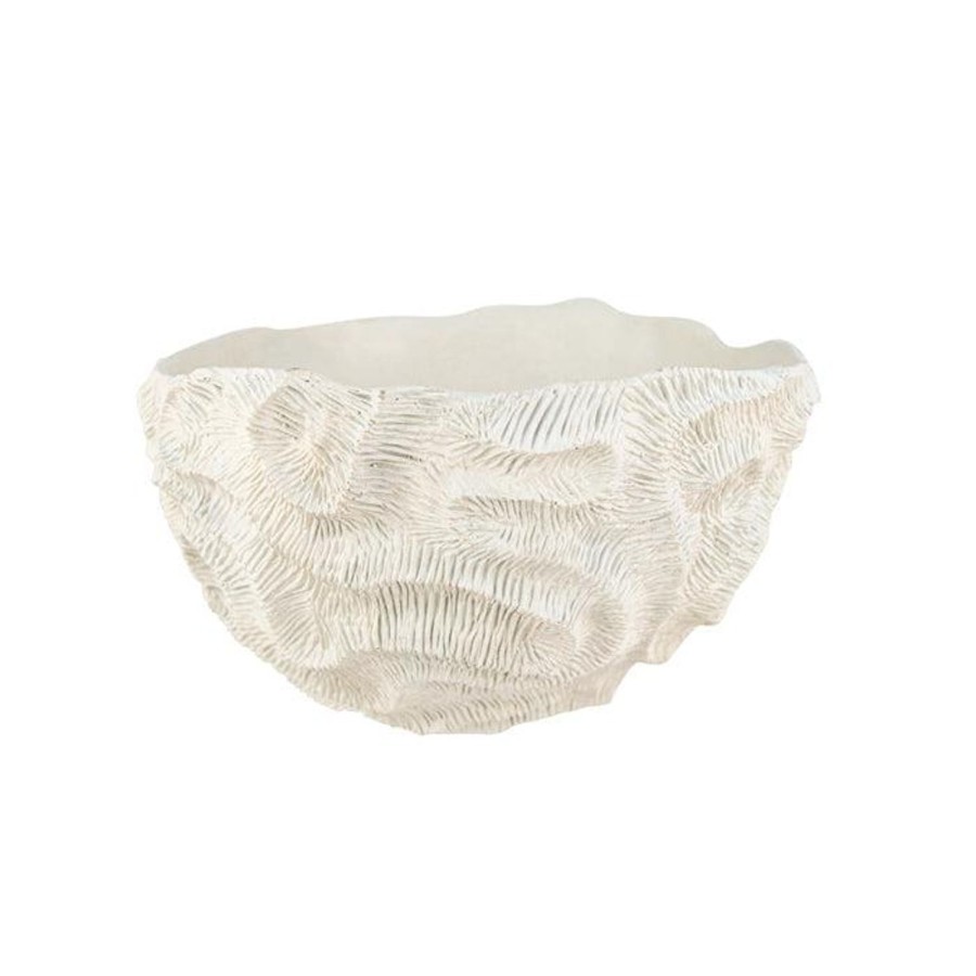 Decor Items | Pure Homewares Turvey White Resin Coral Bowl