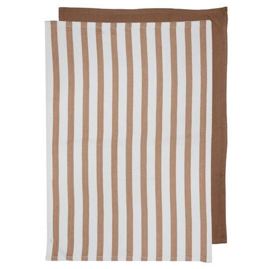 Kitchenware | Ladelle Raya Cotton Bamboo 2Pk Kitchen Towel - Terracotta