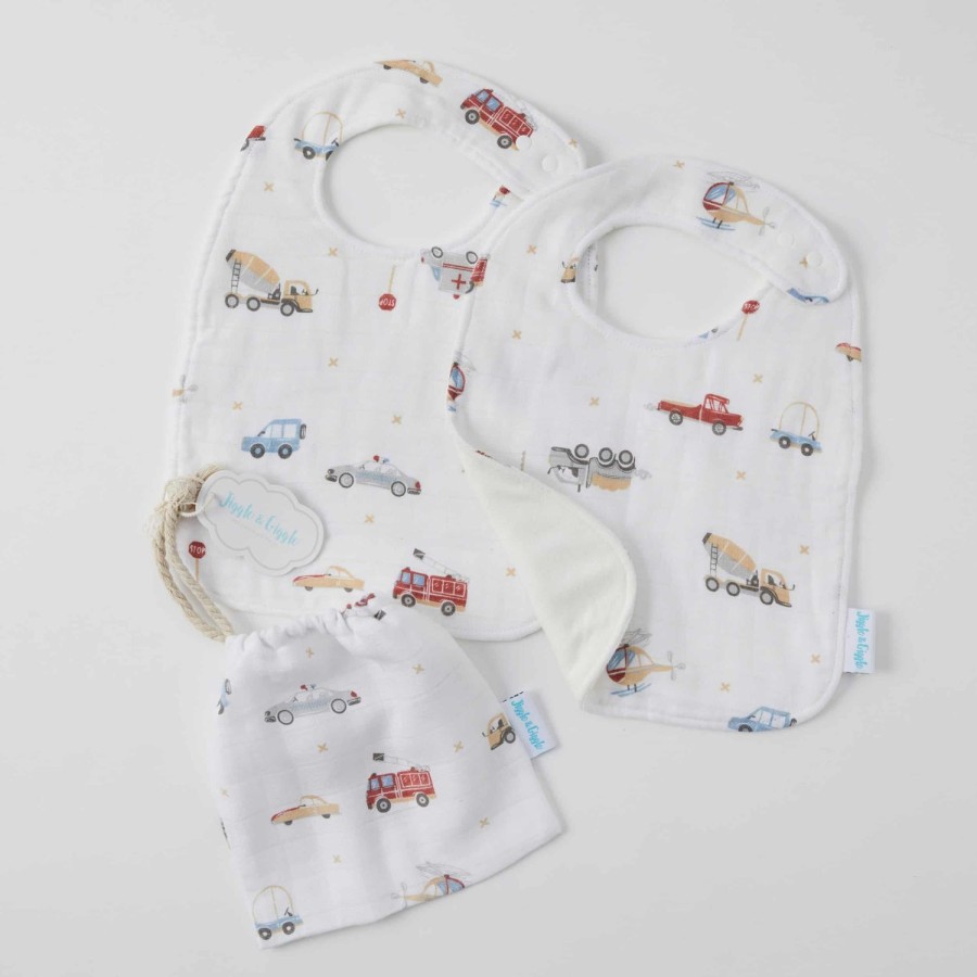 Nursery & Nurture | Pilbeam Living Muslin Bib 2 Pack - Transport