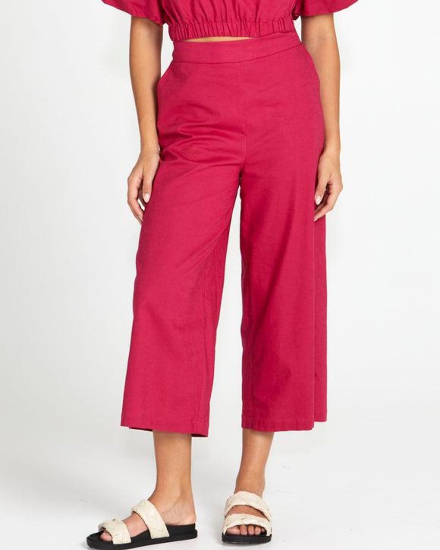 Pants | SASS Marnie Relaxed Pant - Berry