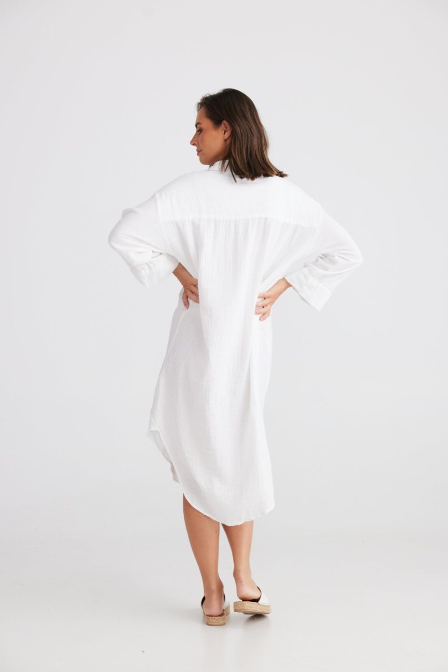 Dresses | Holiday Getaway Shirt Dress - White