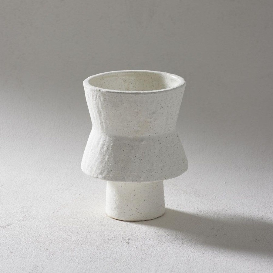 Pots, Planters & Vases | Indigo Love Sascha Vase - Off White - Medium