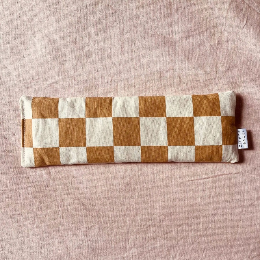 Beauty & Well-Being | Zephyr & Soul Soothing Eye Pillow - Golden Checker