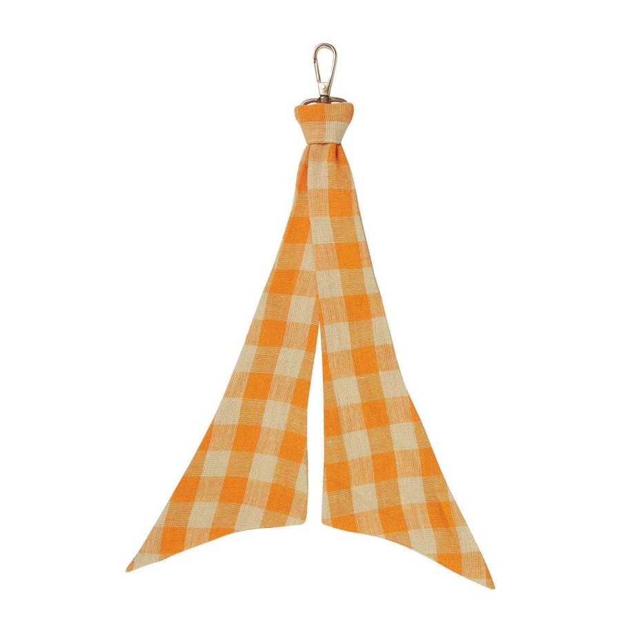 Keyrings | Sage & Clare Leyland Bandana Key Ring - Persimmon Check