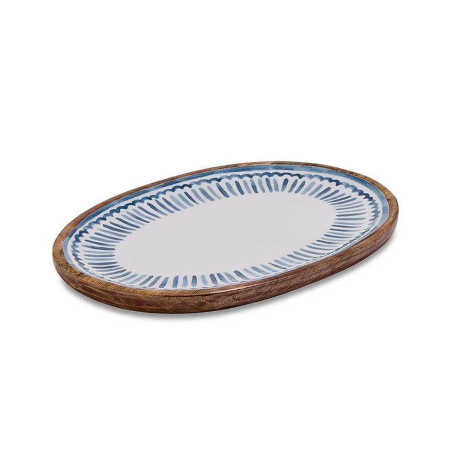 Dining & Entertaining | Madras Link Capri Border Oval Platter