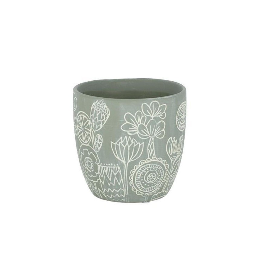 Pots, Planters & Vases | Coast To Coast Home Petrova Cement Pot Sage - Small