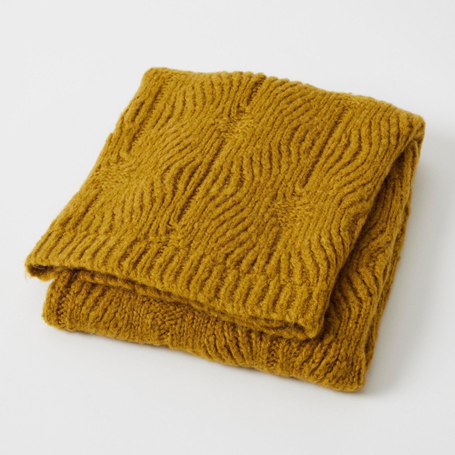 Nursery & Nurture | Pilbeam Florence Wool Blend Baby Blanket - Mustard