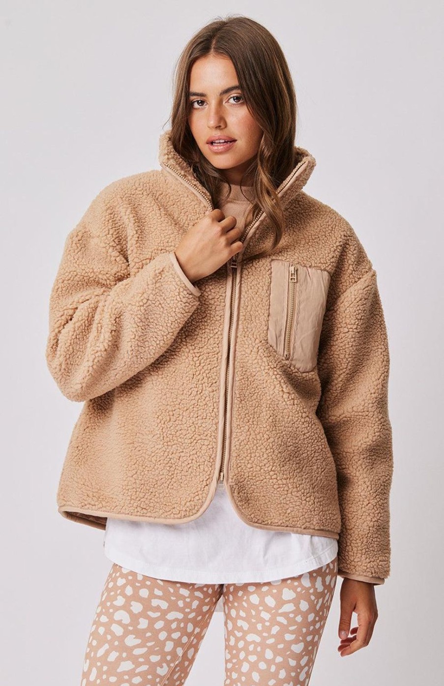 Jackets, Coats & Vests | Cartel & Willow Remi Zip Up - Camel