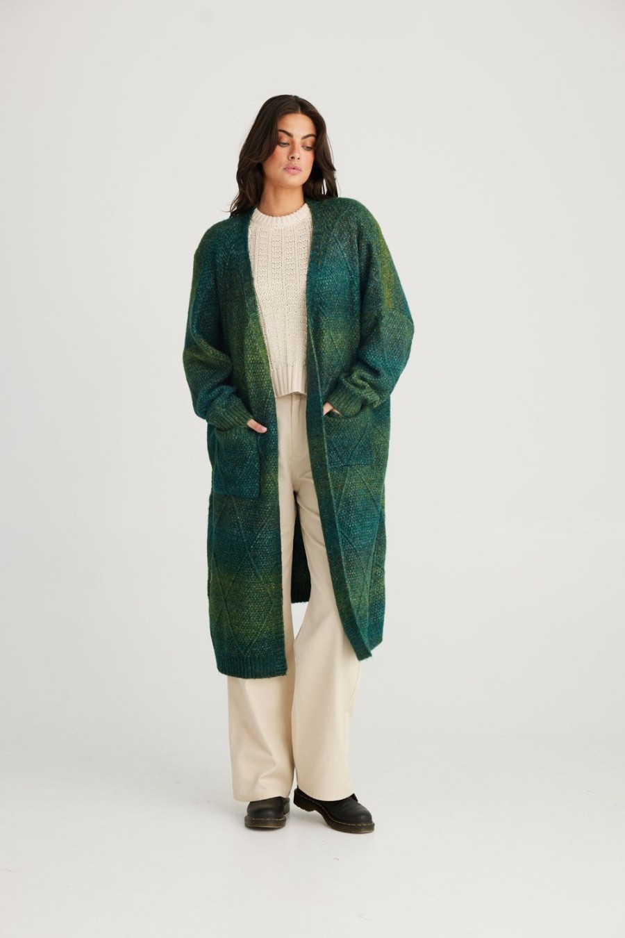 Knitwear & Jumpers | Talisman Eclipse Cardigan - Green