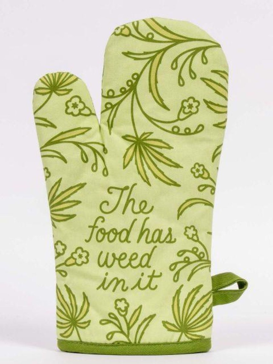 Fun & Games | Blue Q The Food Has Weed In It Oven Mitt